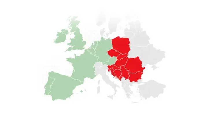 Carte du réseau européen de JP HOME pour la livraison de meubles et produits volumineux